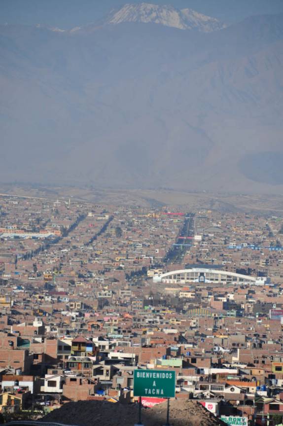 A cidade de Tacna, no sul do Peru